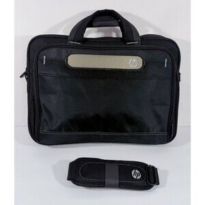 New HP Black Laptop Bag Shoulder Strap & Multiple Compartments Water-Resistant N